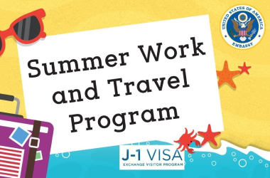 Summer beaches and US flags