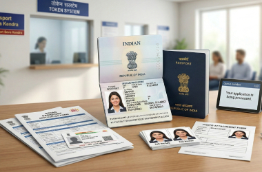 Indian passport processing area